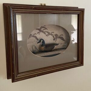 Chris Leiter Carved Wood Duck Decoy Signed & Numbered Shadowbox Art